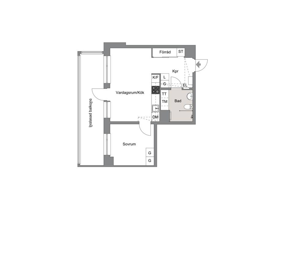 2 rum Lägenhet på Evenemangsgatan 34, 19 tr Arenastaden Solna kommun - bild 18