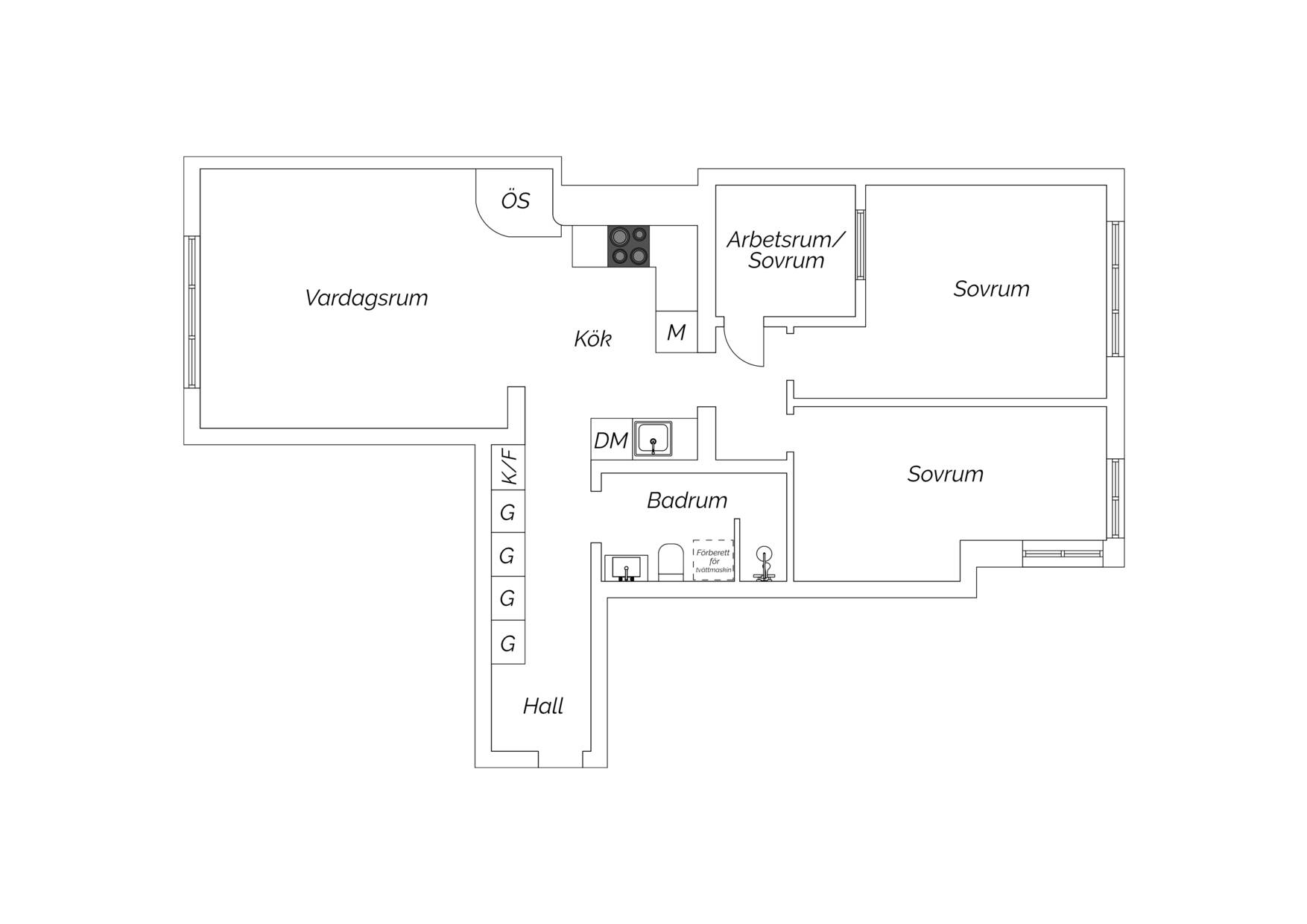 3.5 rum Lägenhet på Bondegatan 18 Södermalm Stockholms kommun - bild 24
