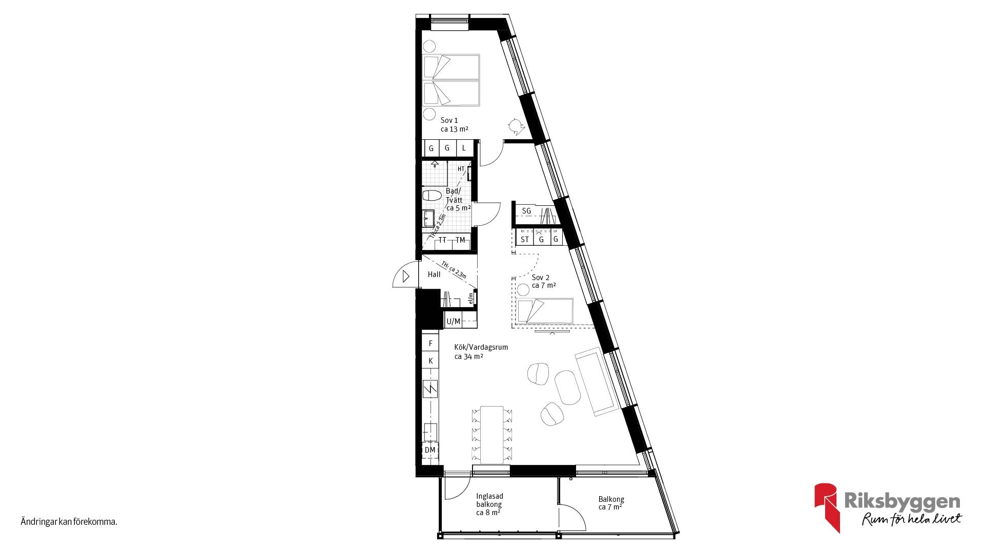 3 rum Lägenhet på Ellen Klemans gata 22 Pottholmen Karlskrona kommun - bild 40