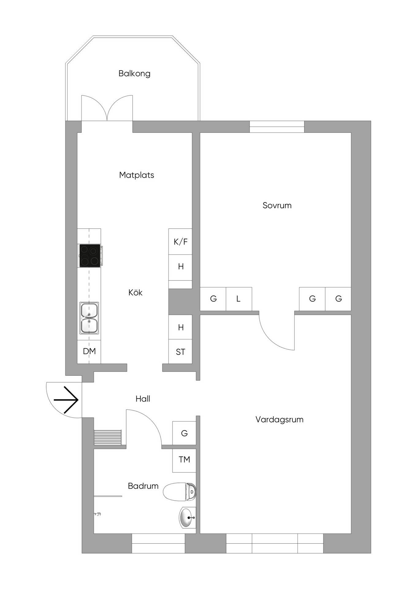 2 rum Lägenhet på Hvitfeldtsgatan 21A Centrum Halmstads kommun - bild 11
