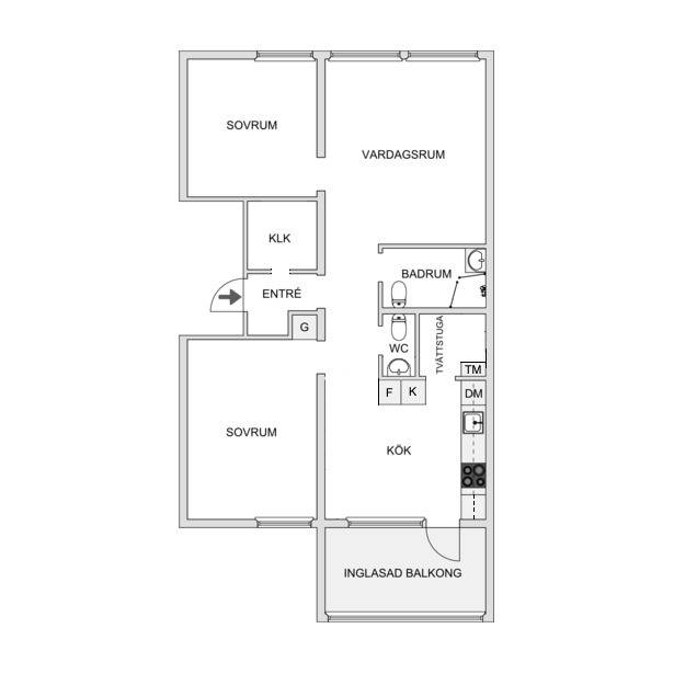 3 rum Lägenhet på Kransvägen 188 Trandared Borås kommun - bild 28