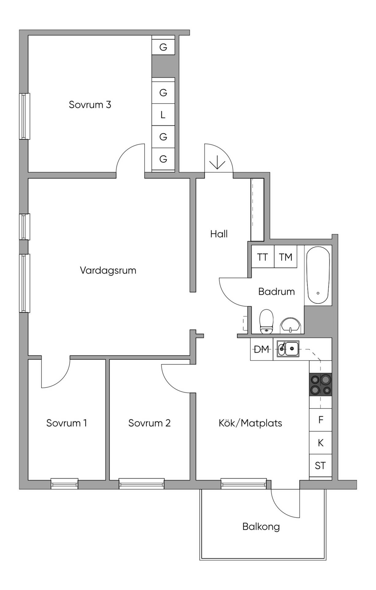 4 rum Lägenhet på Tegelbruksvägen 7F Ekerö Centrum Ekerö kommun - bild 3