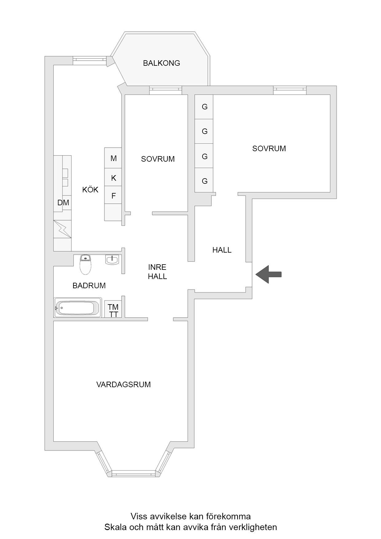 3 rum Lägenhet på Sandgatan 24 A Centralt/Norrtull Norrköpings kommun - bild 30