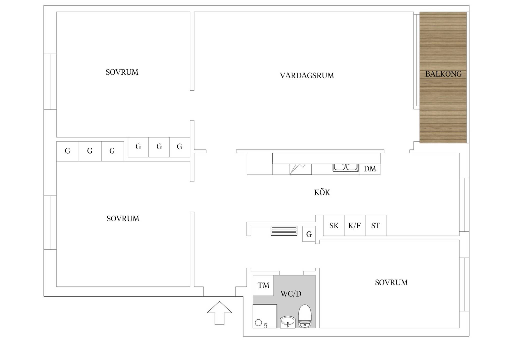 4 rum Lägenhet på Bäckgatan 23B Centrum Växjö kommun - bild 24