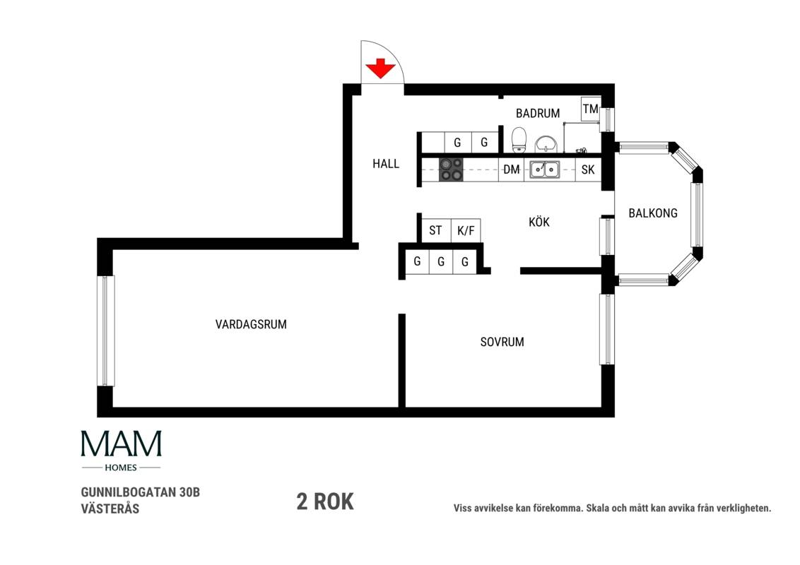 2 rum Lägenhet på Gunnilbogatan 30B Malmaberg Västerås kommun - bild 24