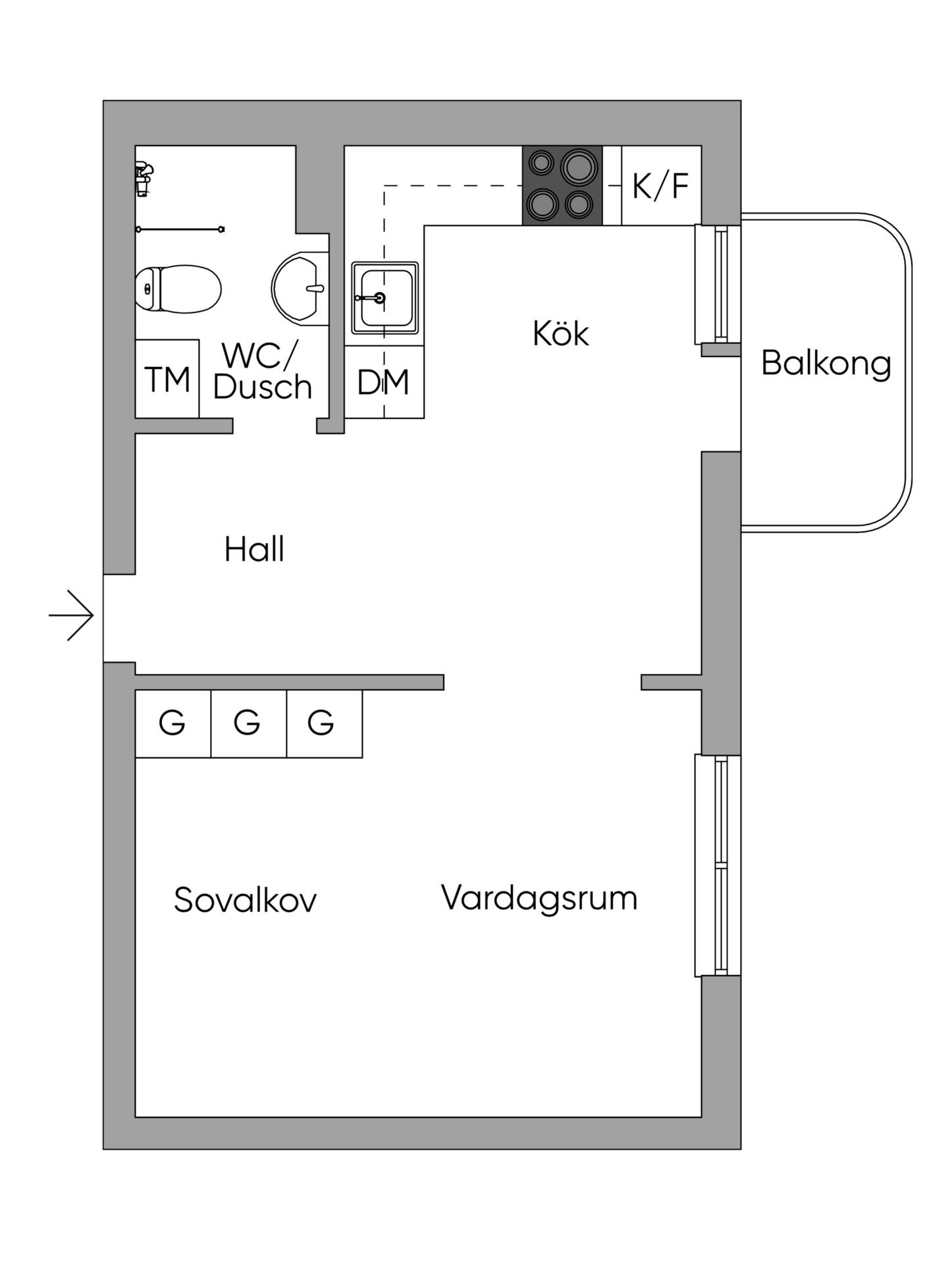 1 rum Lägenhet på Arkadvägen 16 Skärmarbrink Stockholms kommun - bild 26