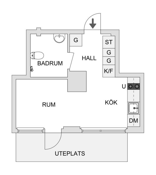 1 rum Lägenhet på Wahlbergsgatan 12 Hammarbyhöjden Stockholms kommun - bild 18