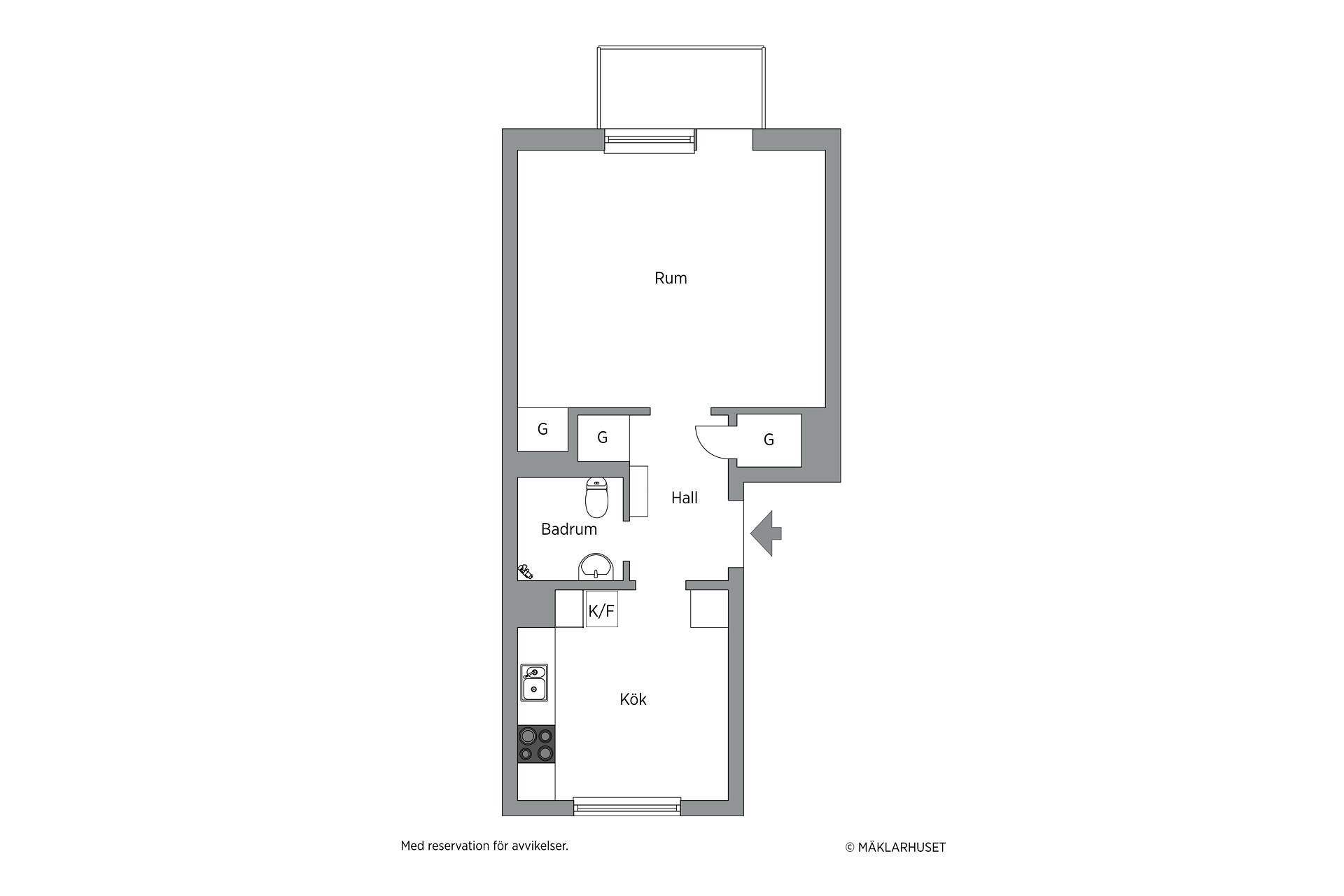 1 rum Lägenhet på Tränggatan 5 B Norrmalm Skövde kommun - bild 14