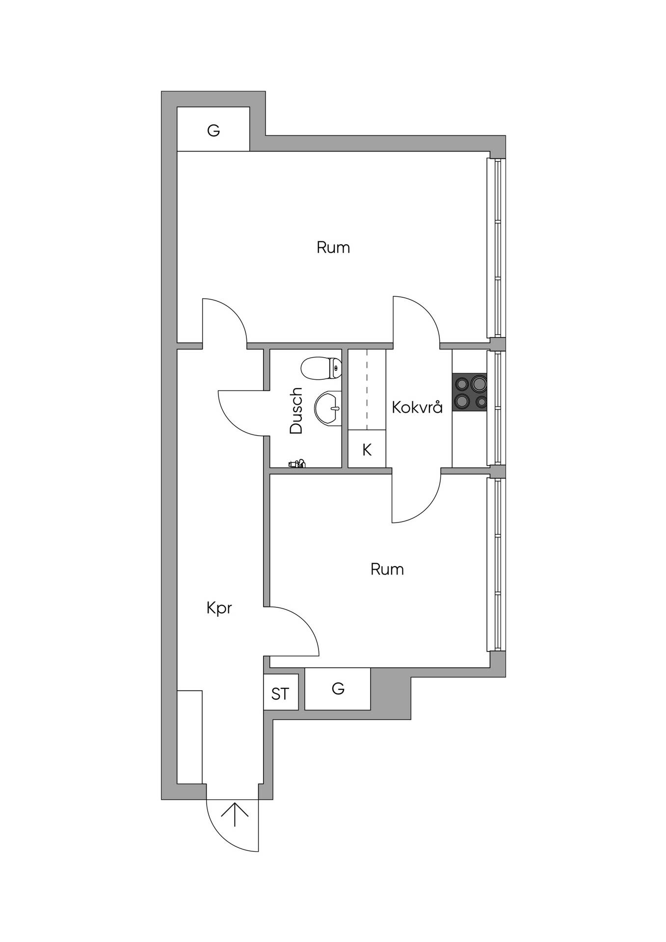 2 rum Lägenhet på Arklimästaregatan 32 Karlskrona Karlskrona kommun - bild 15