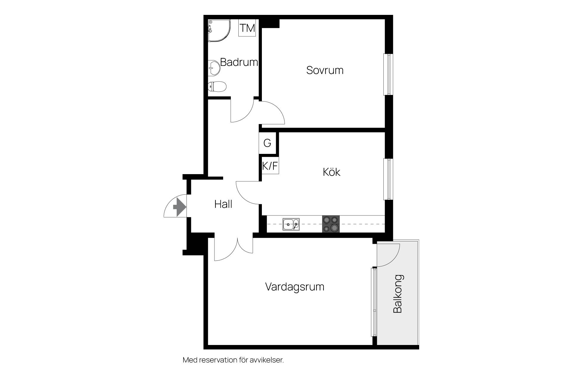 2 rum Lägenhet på Valhallagatan 17D Valhall Skara kommun - bild 11