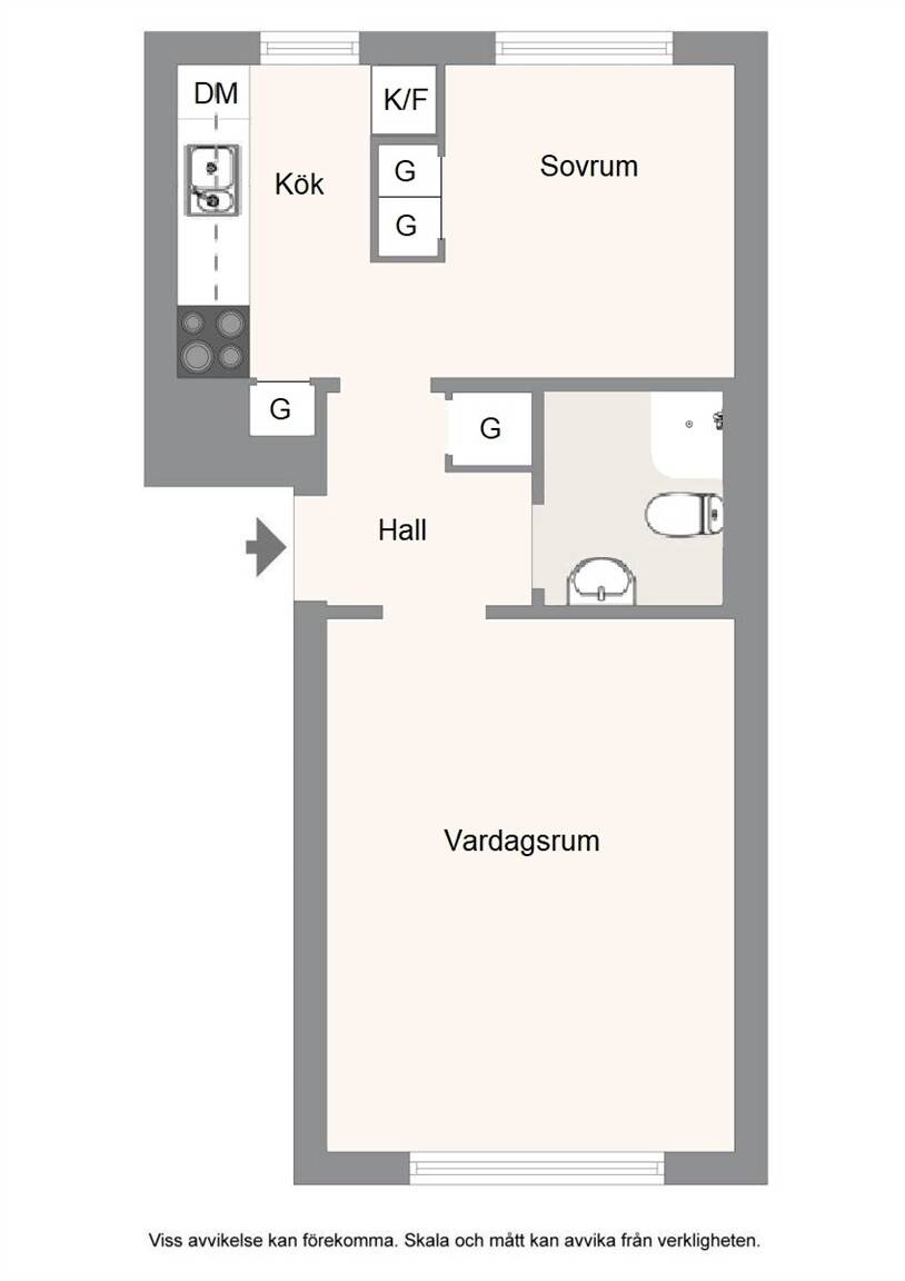 1.5 rum Lägenhet på Borgmästaretorget 1C, 3 vån Borgmästareområdet Motala kommun - bild 15