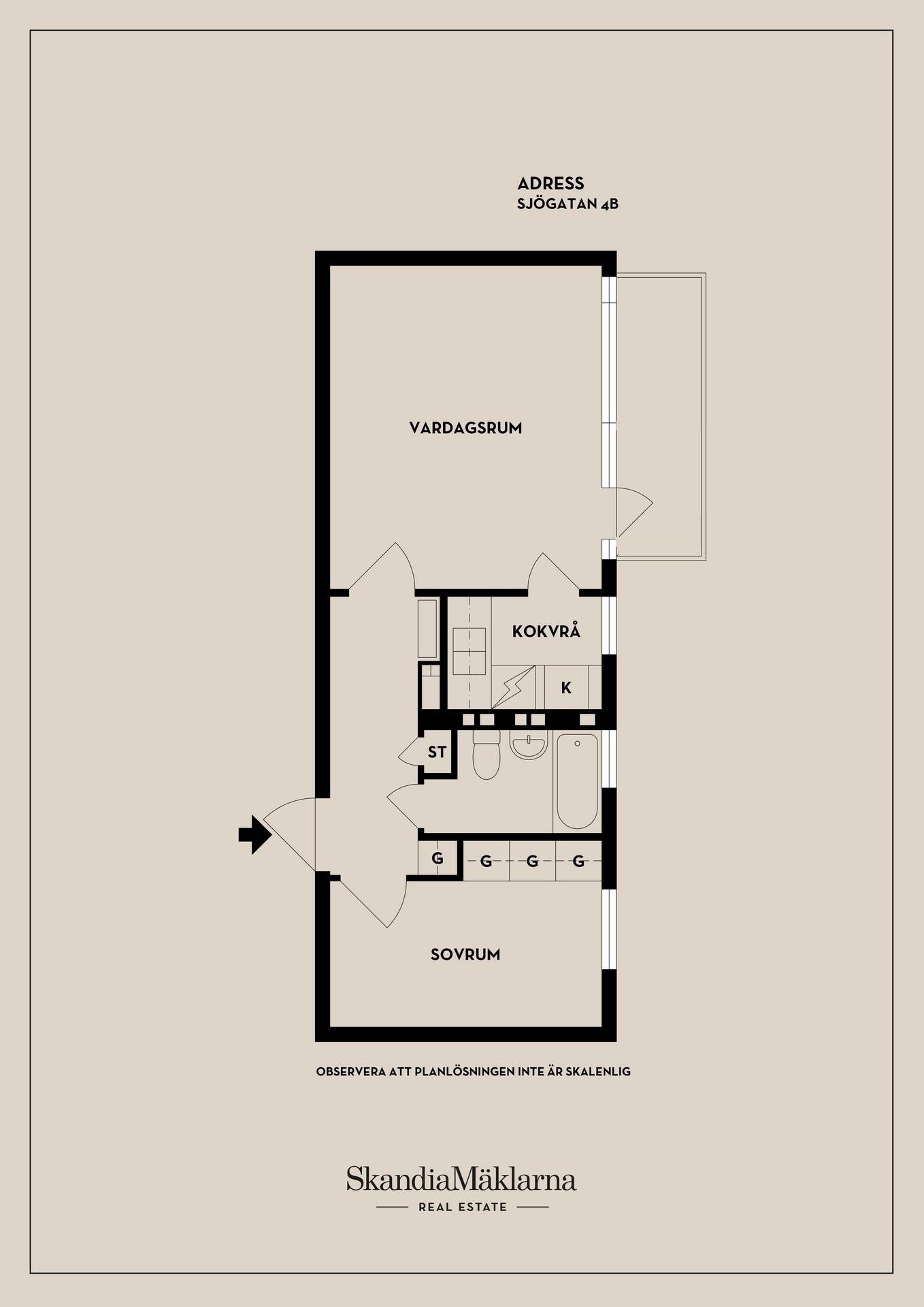 2 rum Lägenhet på Sjögatan 4B Oxelösunds kommun - bild 17