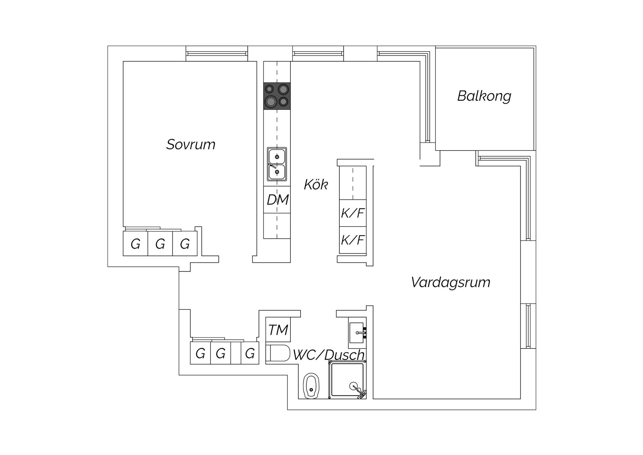 2 rum Lägenhet på Brunnsgatan 58B Söder Gävle kommun - bild 23