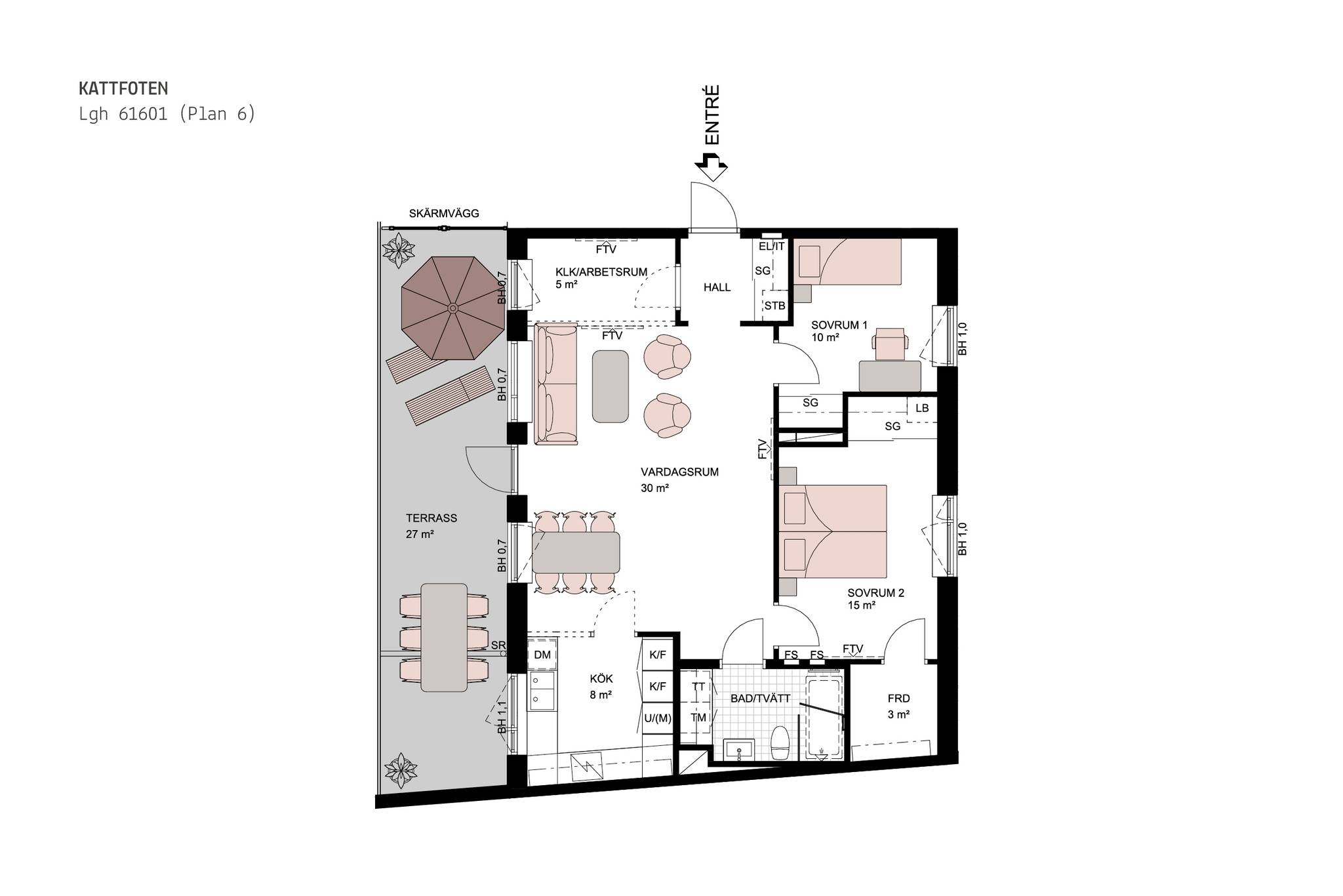 3 rum Lägenhet på Morkullagatan 6 Järvastaden Solna kommun - bild 12