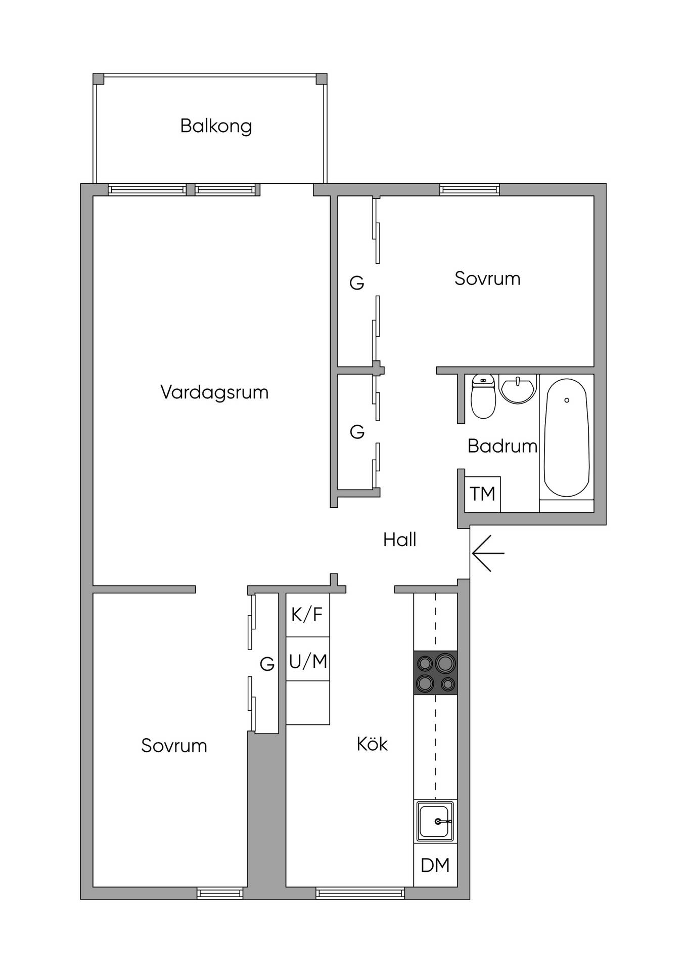 3 rum Lägenhet på Fältvägen 20 Bromsten Stockholms kommun - bild 19