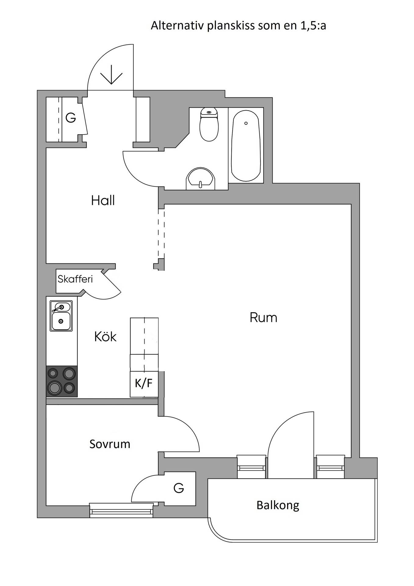 1.5 rum Lägenhet på Ryttargatan 6, 1 tr Råsunda Solna kommun - bild 26