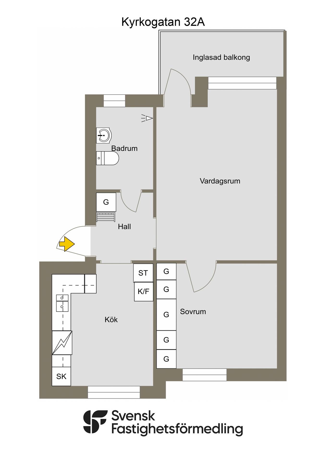 2 rum Lägenhet på Kyrkogatan 32A Triangel Kiruna kommun - bild 19