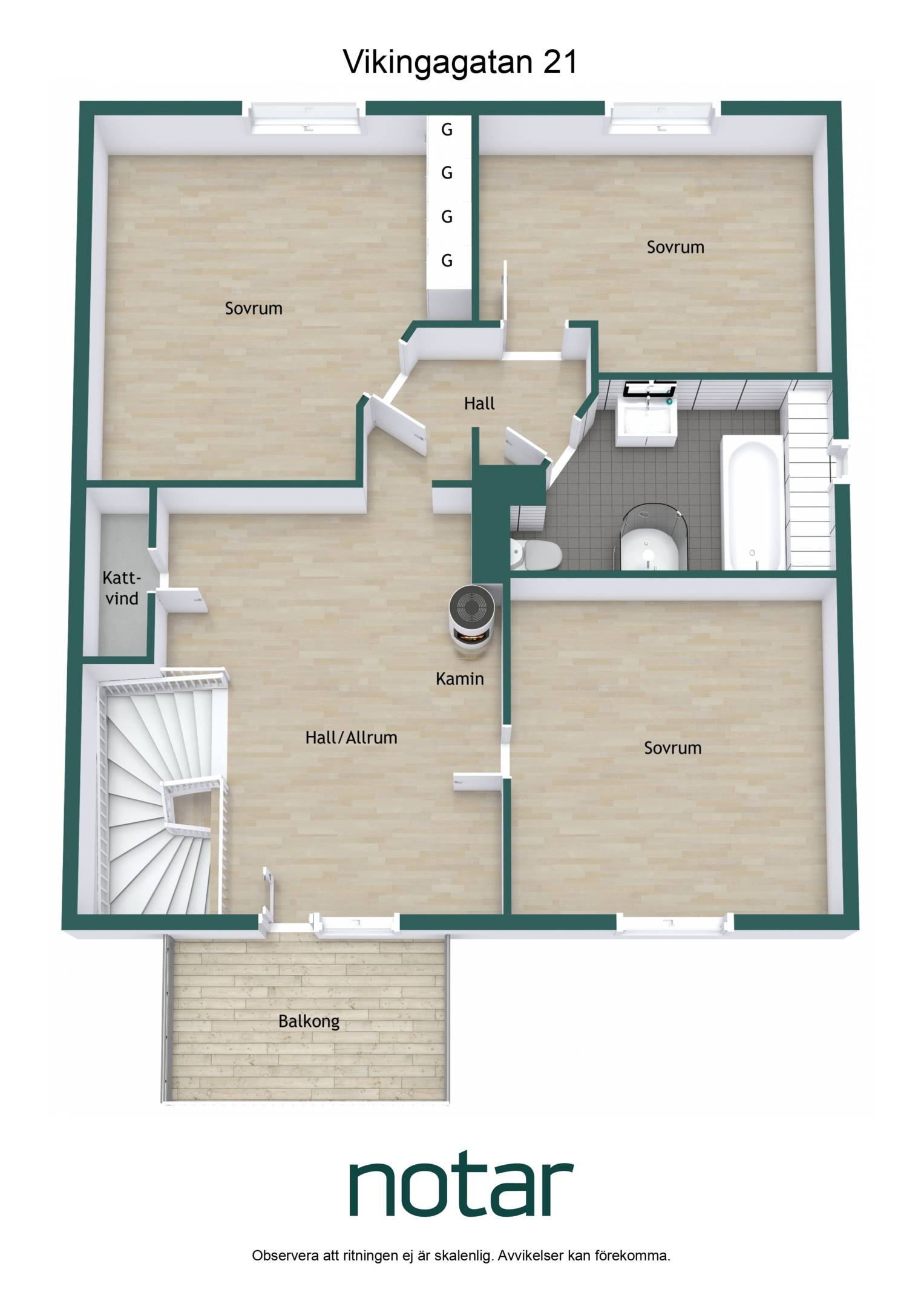 155 m² Villa på Vikingagatan 21 Svartbäcken Uppsala kommun - bild 63
