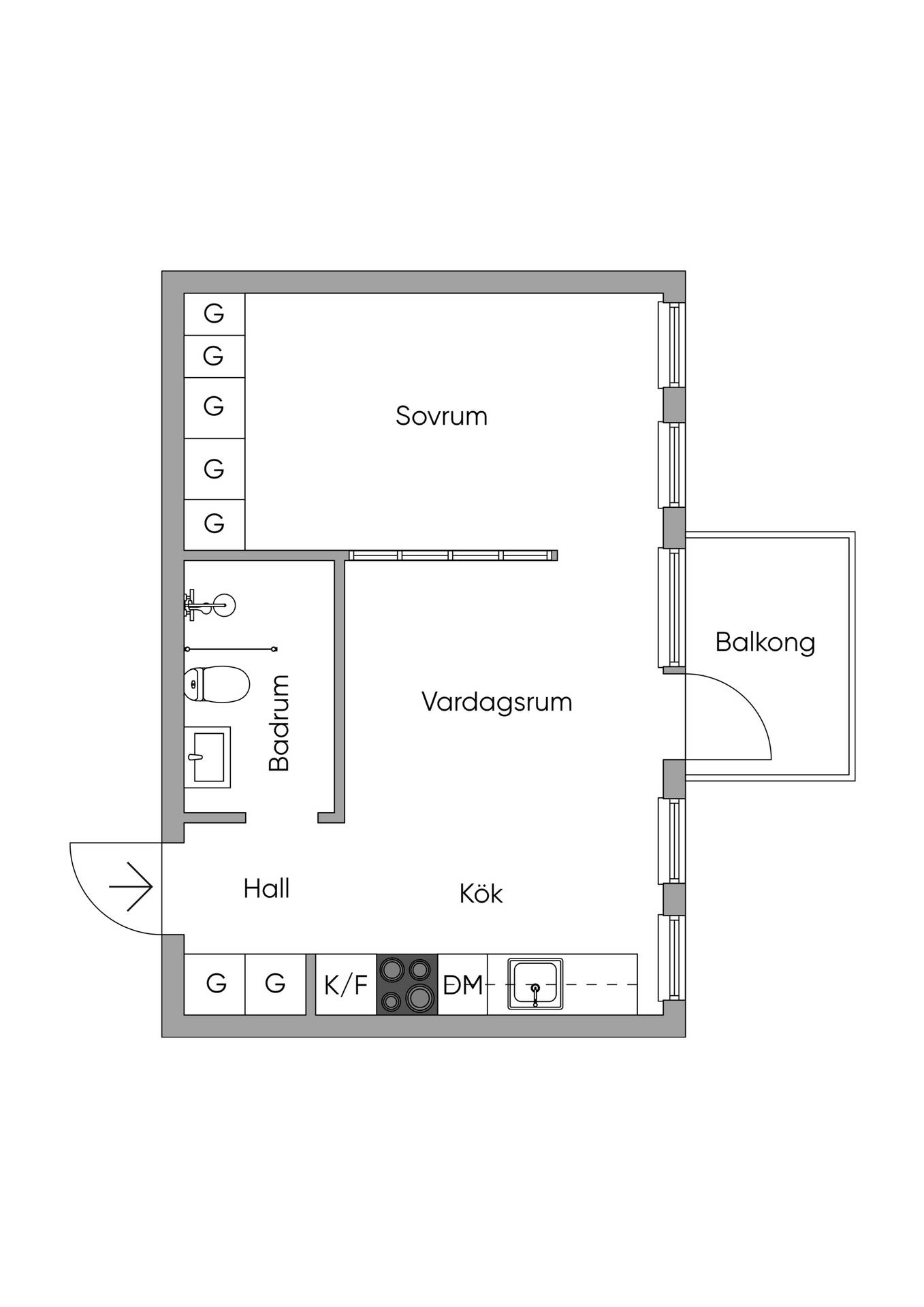 2 rum Lägenhet på Sandhamnsgatan 57 C, 3 tr Gärdet Stockholms kommun - bild 17