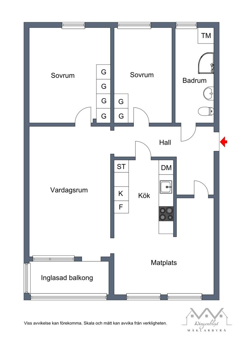 3 rum Lägenhet på Hjortronvägen 27, 1 tr Tibble Upplands-Bro kommun - bild 14