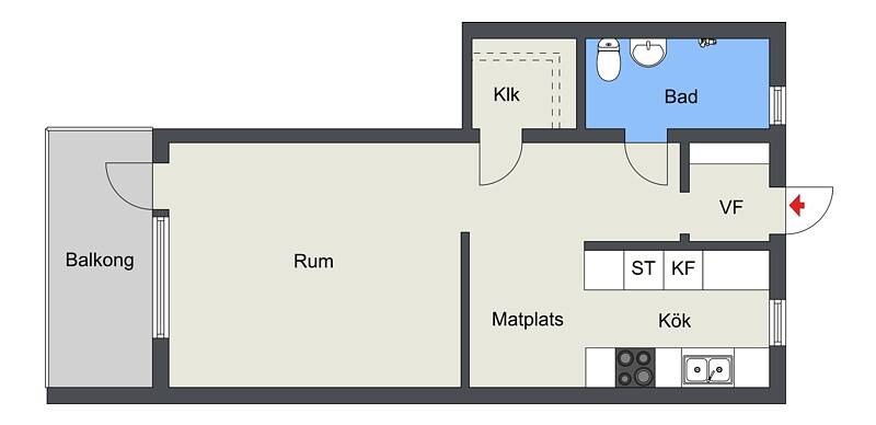 1 rum Lägenhet på Allégatan 22F Centralt Östersunds kommun - bild 17