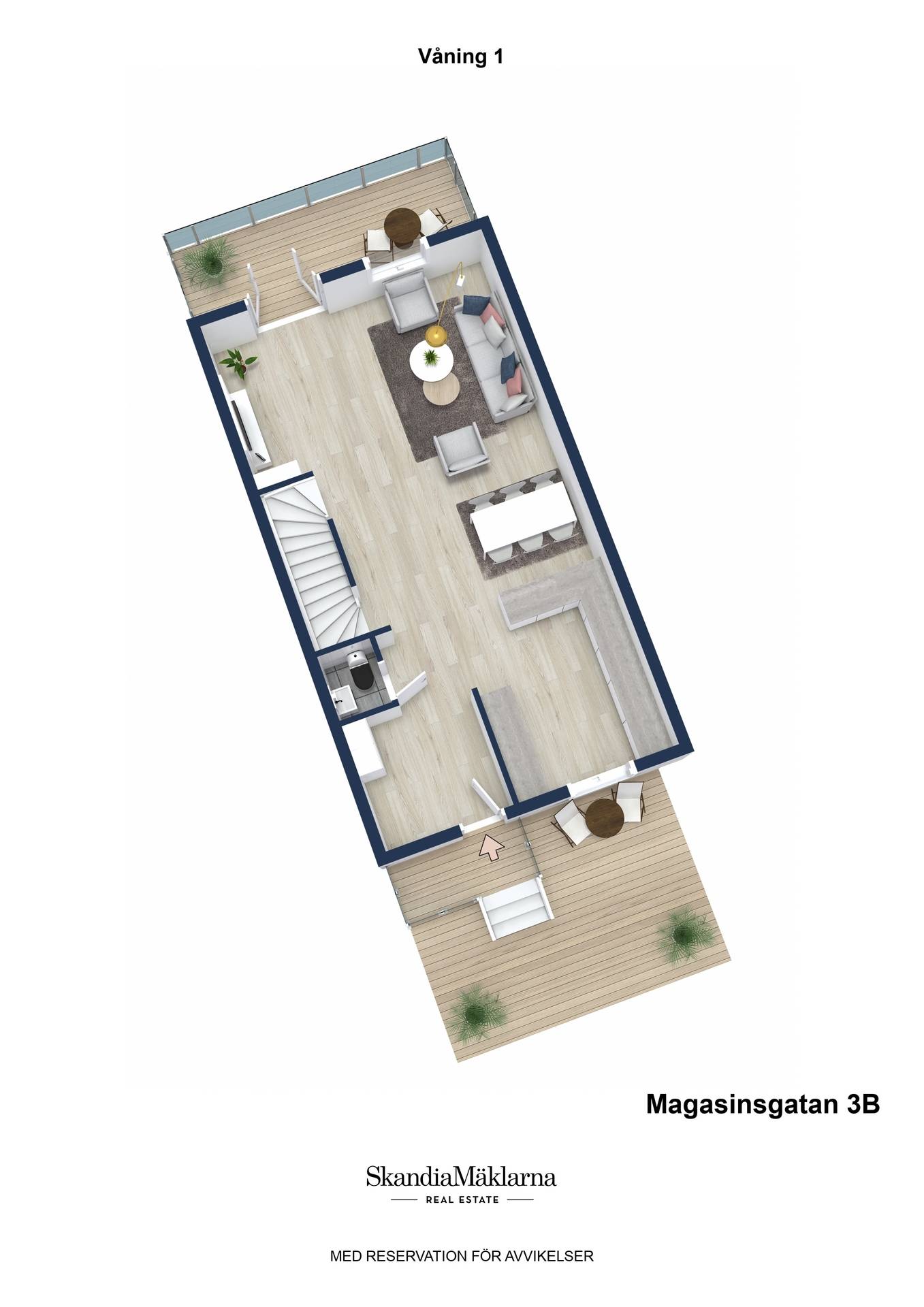 4 rum Radhus på Magasinsgatan 3B Strömsbro Gävle kommun - bild 54