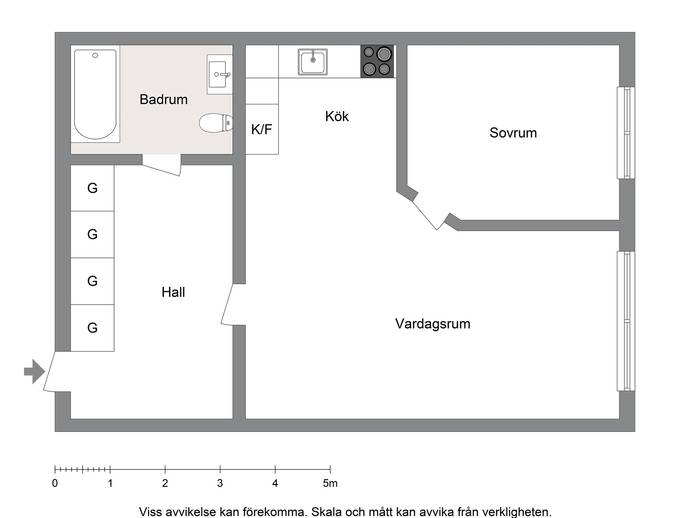 Planritning för STRÅVÄGEN 3