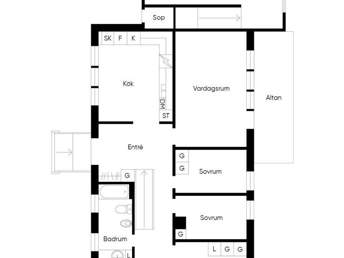 Planritning för Markvägen 21