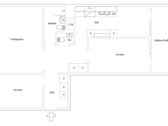 Planritning för Södra Gulsparvsgatan 54