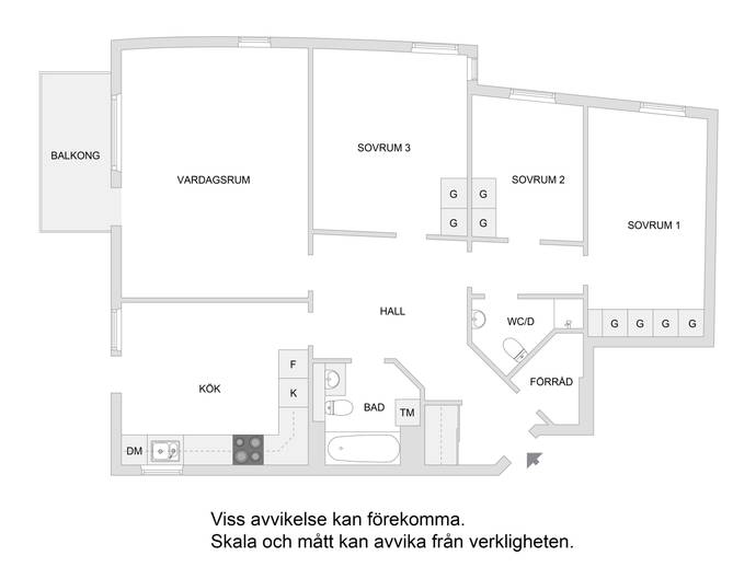 Planritning för Friherregatan 43