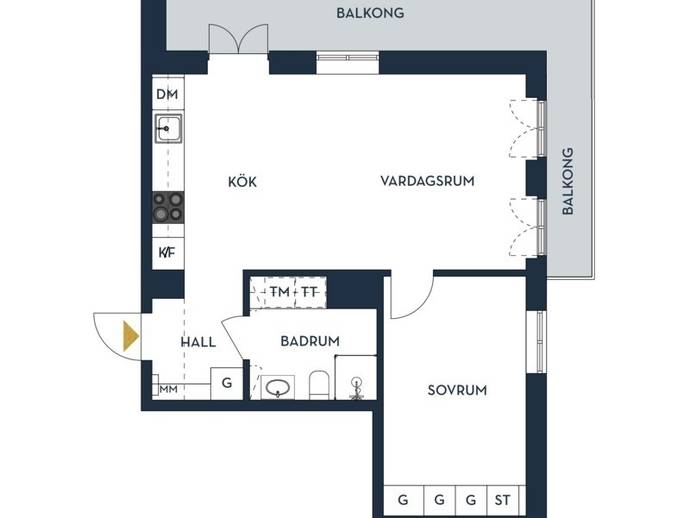 Floor plan for Drakengatan 1, våning 5 av 5