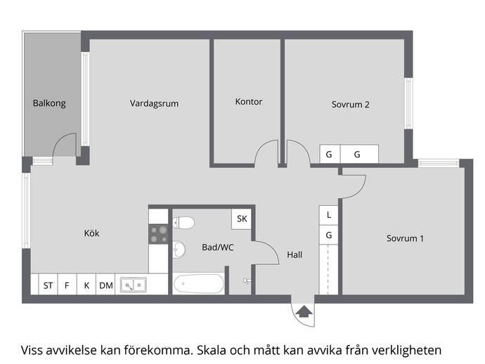 Planritning för Wesströms Väg 4