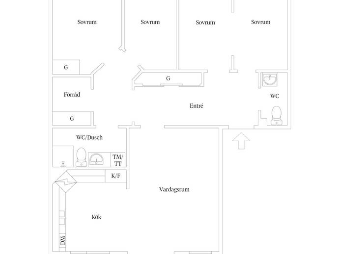 Planritning för Järnvägsgatan 2A