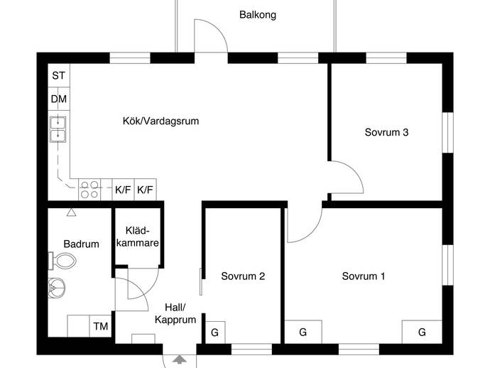 Floor plan for Fältstensvägen 25