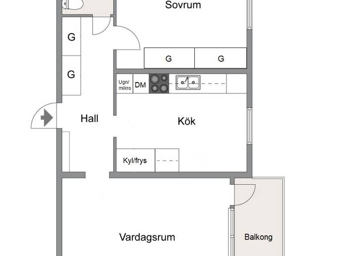 Planritning för Humblegatan 11