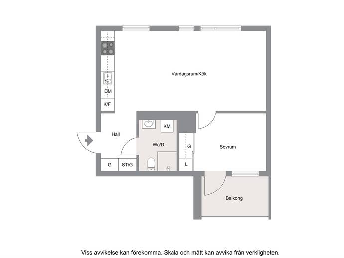 Floor plan for Drakengatan 8, Vån 5/5