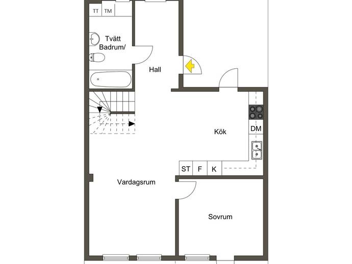 Planritning för Lantjägarvägen 104
