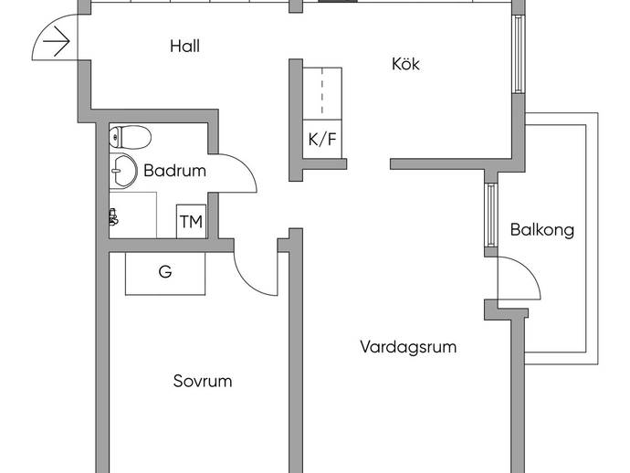 Planritning för Fiolgatan 8