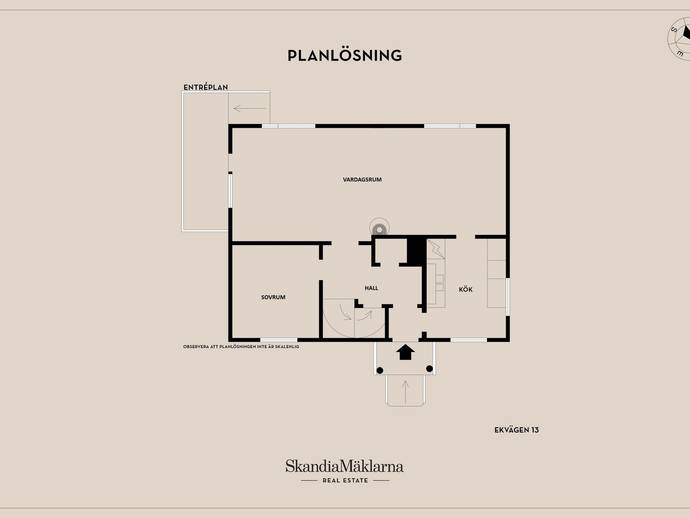 Planritning för Ekvägen 13