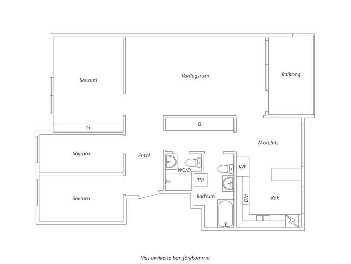Floor plan for Vallavägen 5