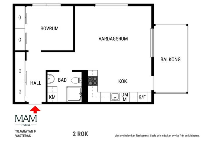 Floor plan for Tujagatan 9
