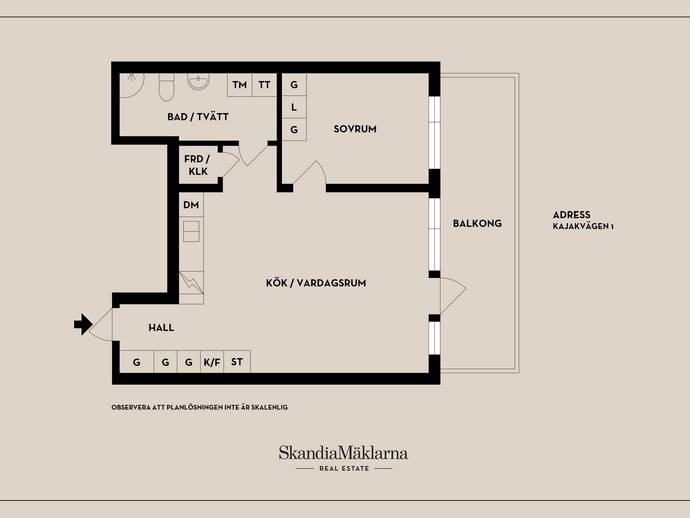Floor plan for Kajakvägen 1