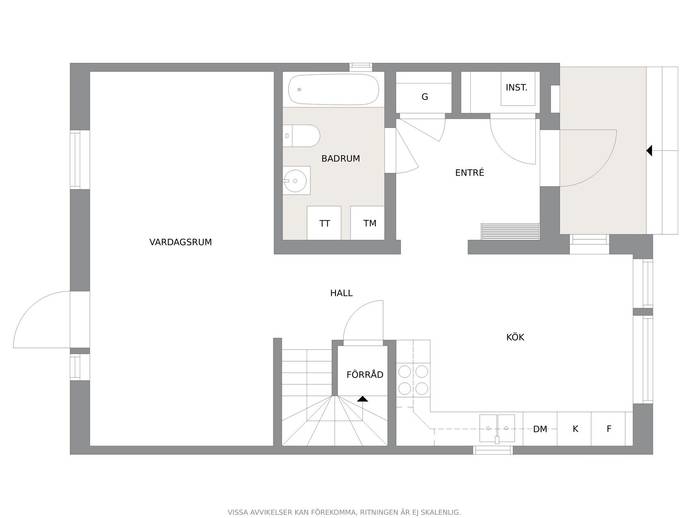 Planritning för Linneagården 6B