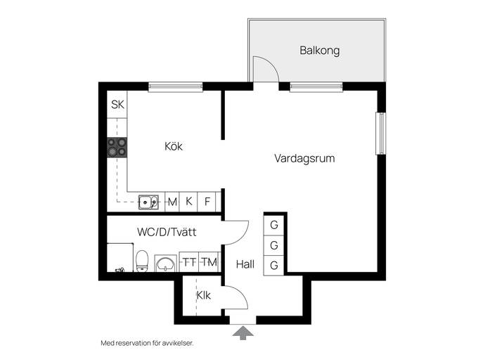 Floor plan for Siktargatan 18