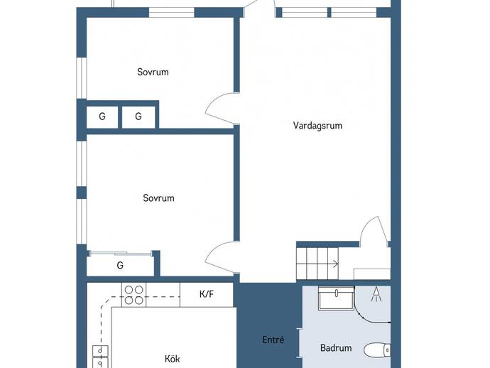 Planritning för Återvägen 3c