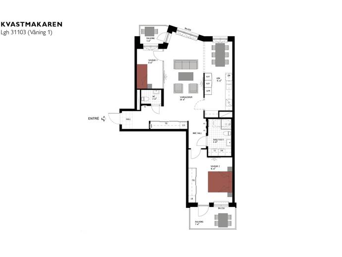 Floor plan for Emelies Gata 4A