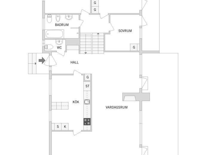 Floor plan for Nävervägen 4