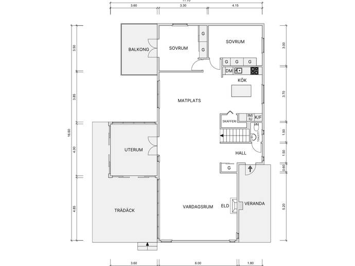 Floor plan for Marias väg 9