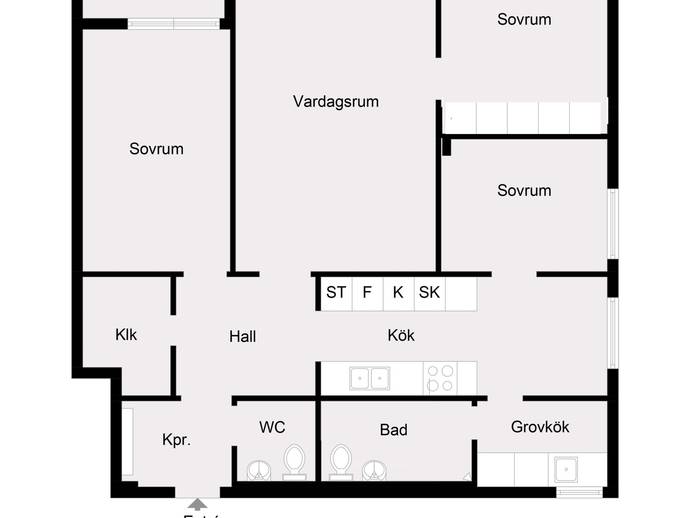 Floor plan for Hammarbyvägen 68