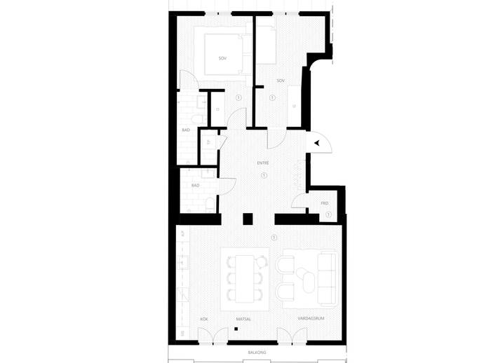 Floor plan for Norrbackagatan 28